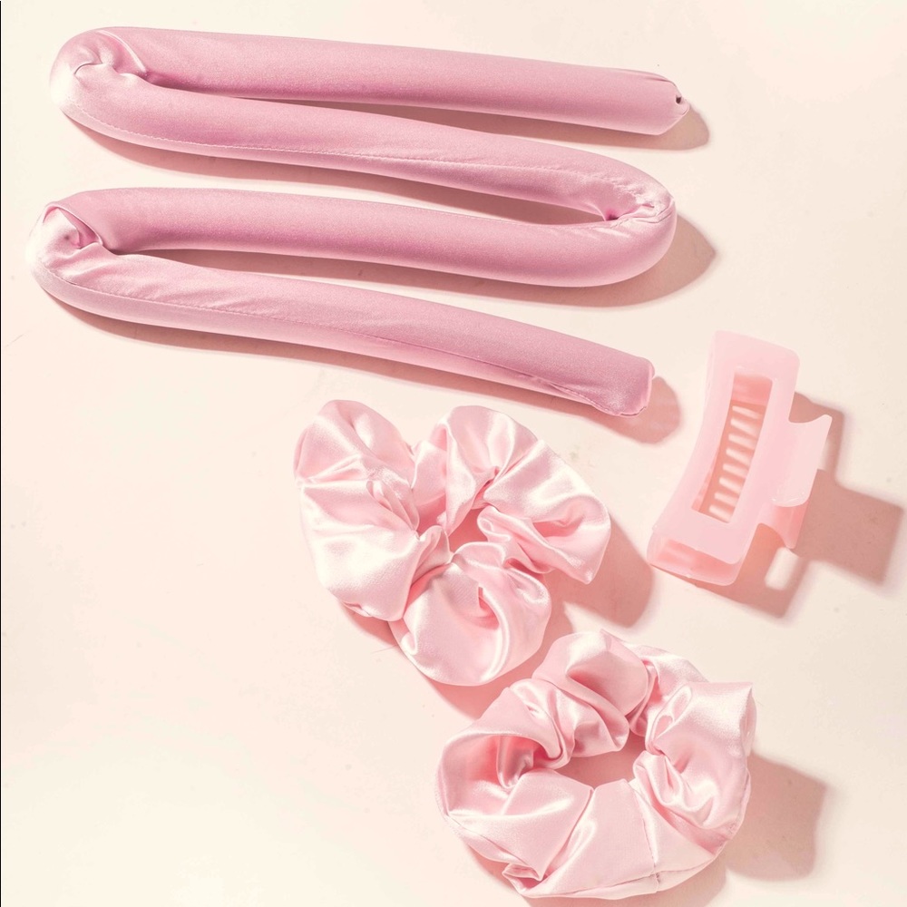 The curl crown - Heatless silk curler - PINK